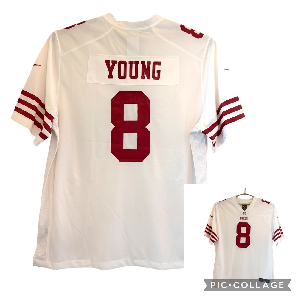 Nike San Francisco 49ers Steve Young 8 Jersey Mens XXL Long White‎ NFL NWOT